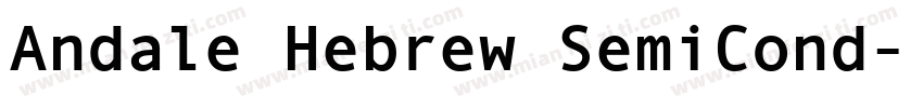 Andale Hebrew SemiCond字体转换